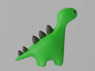 Cartoon Cute Dinosaur Toy 3D model