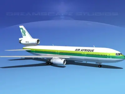 Douglas DC-10 Afrique 3D model