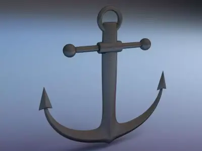 Cartoon Anchor 3D model