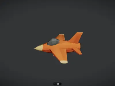 Spacecraft Jet aircraft plane 3dmodel 21 3D model