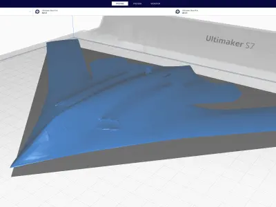 Xian H-20 stealth bomber Low-poly 3D model