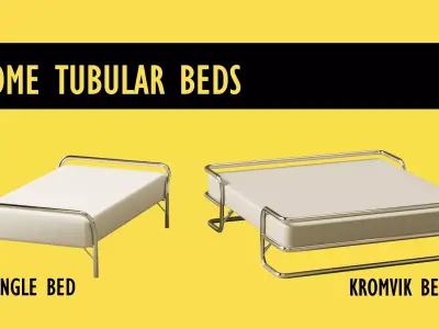 Chrome Tubular Beds Free 3D model