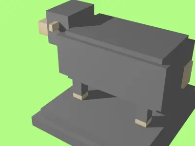 VOXEL SHEEP - MODEL 15 Low-poly 3D model