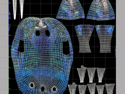 hummingbird flying in air 3D model