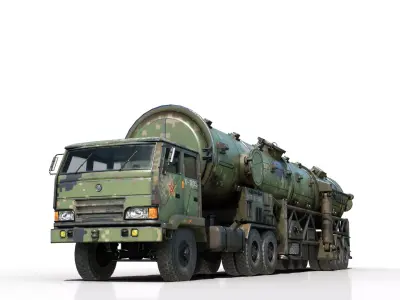4 coatings of China DF-21 CSS5 DF21 ballistic missile launcher 3D model