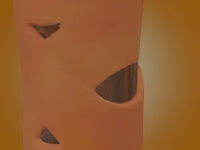 Wooden sword stylized PBR low poly game ready Low-poly 3D model