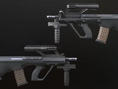 AAA AUG Game Ready PBR Low-poly 3D model