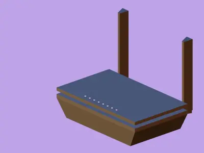 Low Poly Modem router Free low-poly 3D model