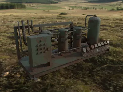 Industrial Object 03 Low-poly 3D model Low-poly 3D model