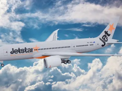Jetstar Plane 787 Low-poly 3D model