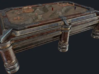 War Table Low-poly 3D model