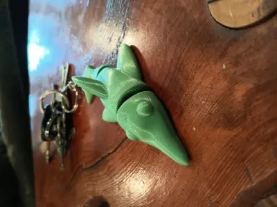 Flexi Dolphin Keychain - articulated - print in place  Free 3D print model
