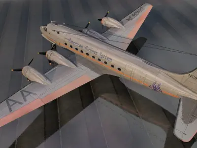 Douglas DC-4 - C-54 Skymaster 3D model