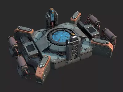 Future Sci-Fi Hyperspace Transport Machine 3D model