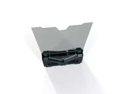 Sci-Fi Deployable Barrier Shield - PBR Game Ready 3D model