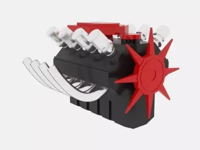 Engine XD Hemi Low-poly 3D model