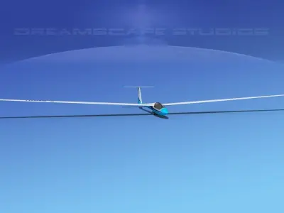 Schleicher ASW 22 Sailplane V01 3D model