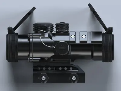 Vortex Spitfire 3x Prism Scope - High-poly 3D model