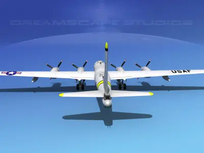 Boeing B-50 Superfortress V06 3D model