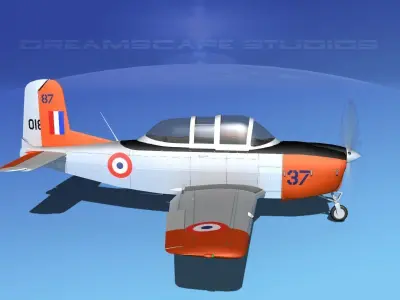 Beechcraft T-34 Mentor France 3D model