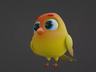 Cartoon Canary 3D model