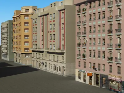 Building Collection 81 - 90 Low-poly 3D model