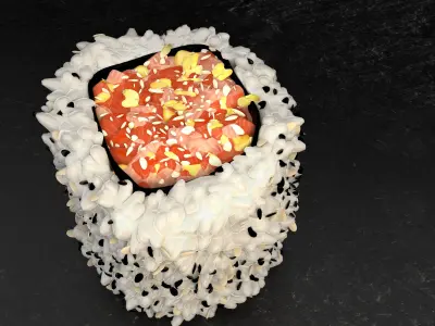 Hosomaki Tempura fish sushi 3D model