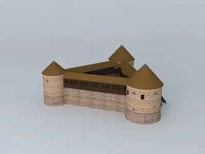 16th Century Fortress Low-poly 3D model