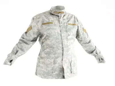 Military jacket of Army Combat Uniform 18 Low-poly 3D model