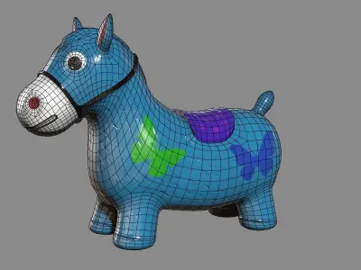 inflatable Horse toy kids Low-poly 3D model