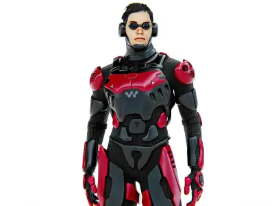 MECHA SOLDIER-F  Rigged for Unreal Engine - Unity - MIXAMO  3D model