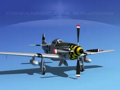 P-51D Mustang Dallas Doll 3D model