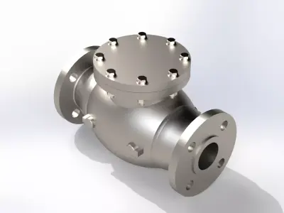 DN40 SWING CHECK VALVE 3D model