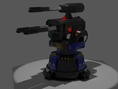 High Quality Detailed Battle Turret 3D model