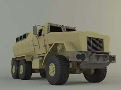 Military personnel carrier vehicle 3D model