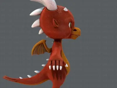 Dragon V01 Low-poly 3D model