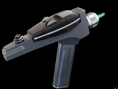 Starfleet Phaser Low-poly 3D model