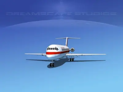 Douglas DC-9-30 Allegheny 3D model
