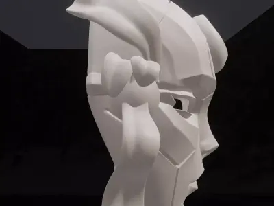 Moon Warrior Cybernetic Mask 3D print model