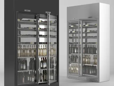  Wine cooler enofrigio 2P 1p wall h260 P60 3D model