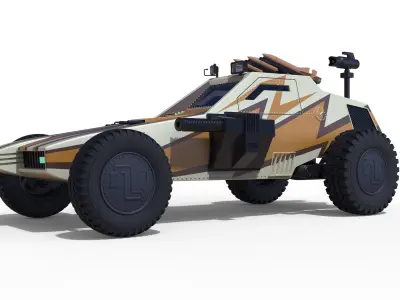 Dune buggy from movie Megaforce 1982 3D model