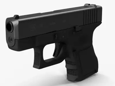 Glock 26 Low-poly 3D model