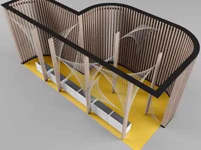 Woody Booth 3D model