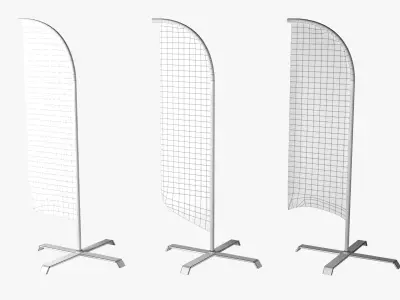 Commercial flag 3D model