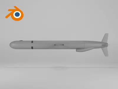 Tomahawk multi-purpose precision subsonic cruise missile 3D model