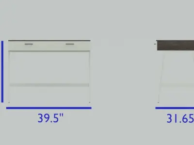 Terry Study Table Free 3D model