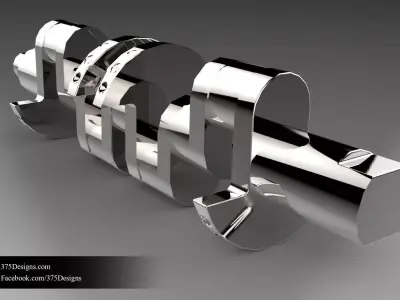 Crankshaft - Straight 4 Engine Free 3D model