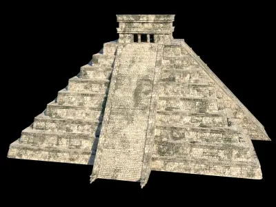 Chichen Itza PBR Low Poly Low-poly 3D model