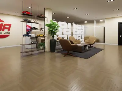 CAR CONSULTING SERVICE OFFICE Low-poly 3D model