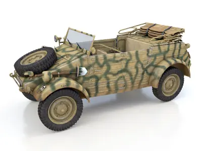 VW - Typ 82 - Kuebelwagen - 10 Flak Division 3D model
